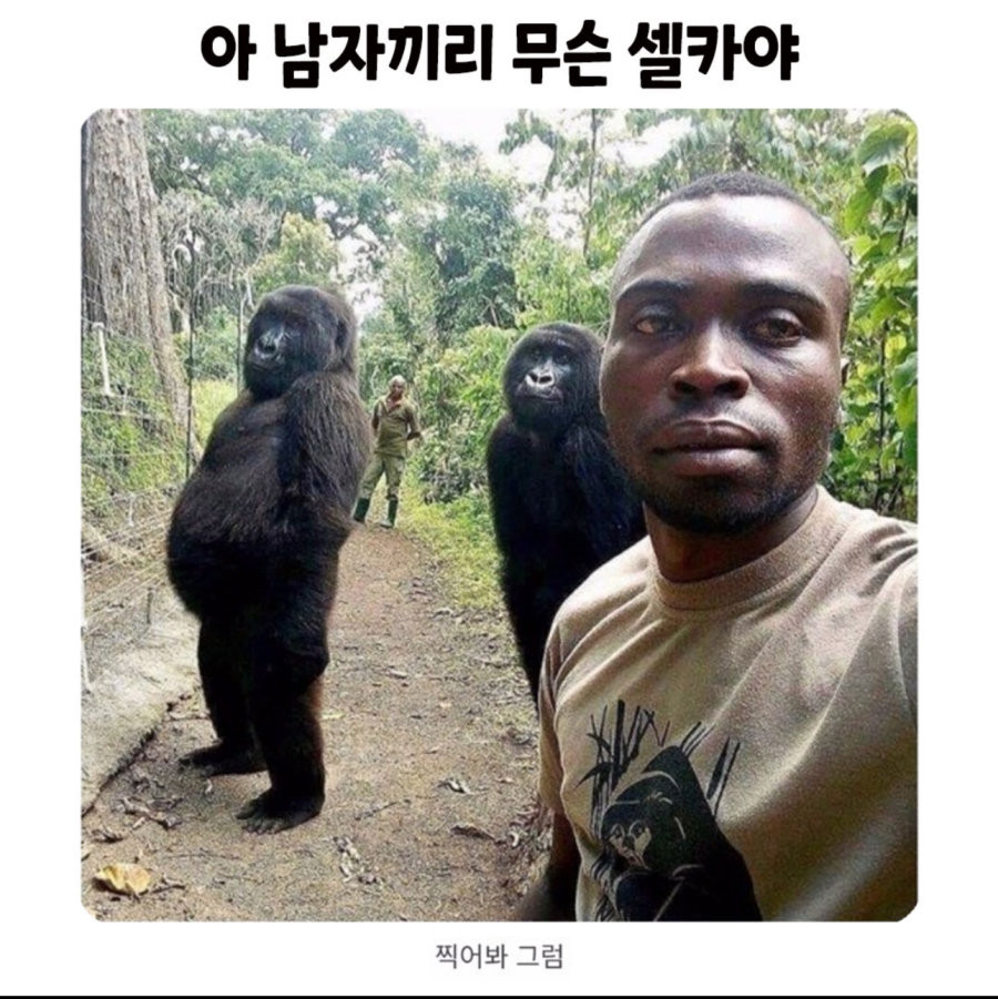 아 남자끼리 무슨 셀카야