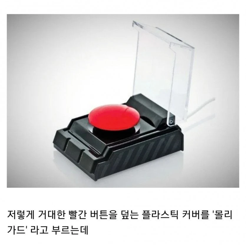 빨간 버튼을 덮는 플라스틱 커버 이름의 유래