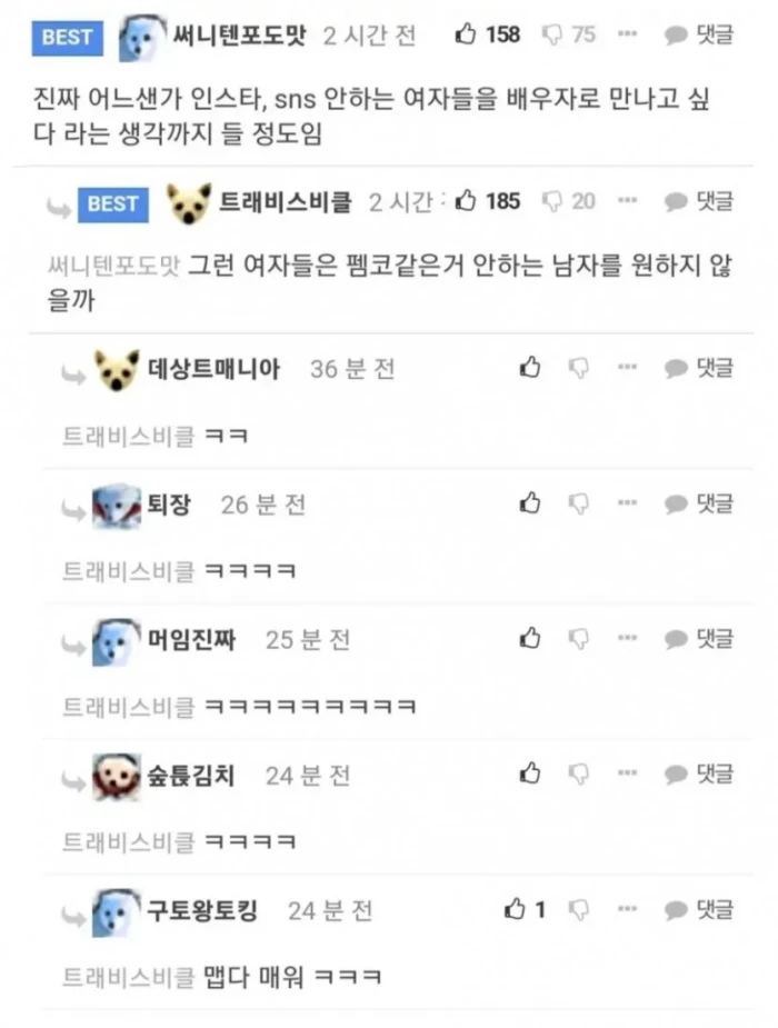 인스타, sns 안 하는 여자를 배우자로 만나고 싶다