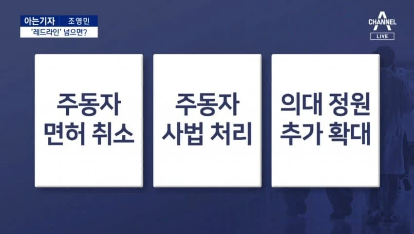 의사들 레드라인 넘을 시 의대정원 추가확대
