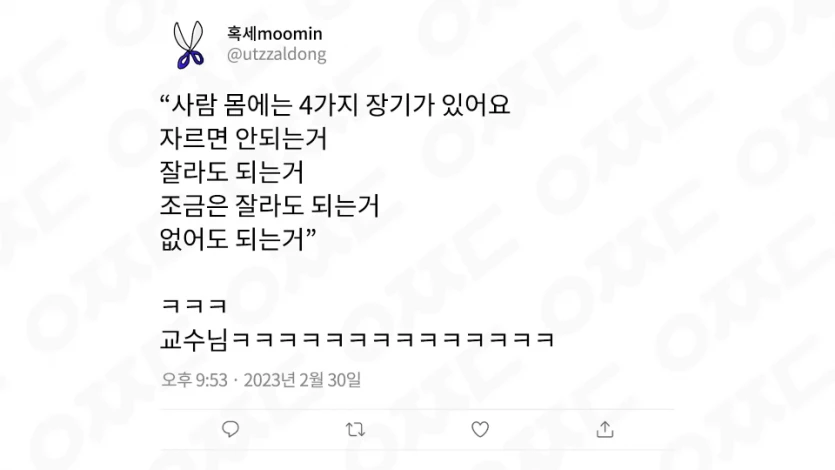 장기는 4종류로 나눌 수 있다.