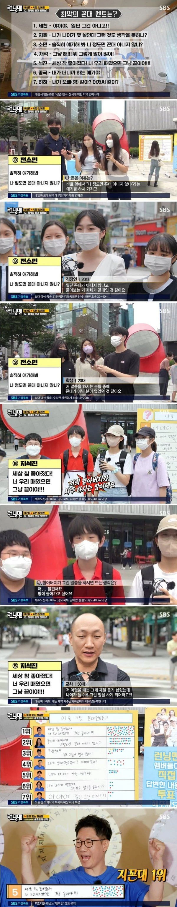 최악의 꼰대 멘트 수준