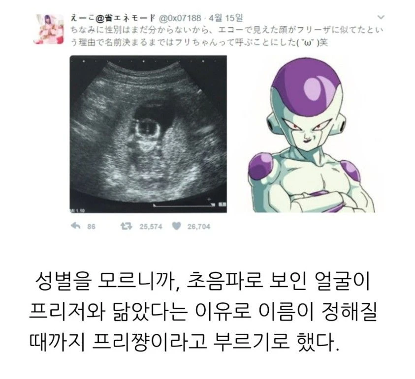 태명이 프리저인 이유