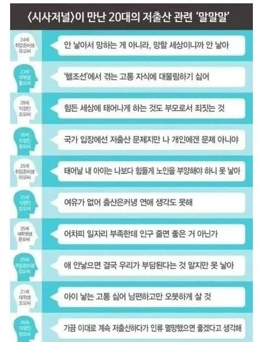 MZ세대가 생각하는 저출산 문제