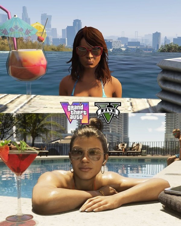 GTA 5 대 GTA 6 그래픽 비교