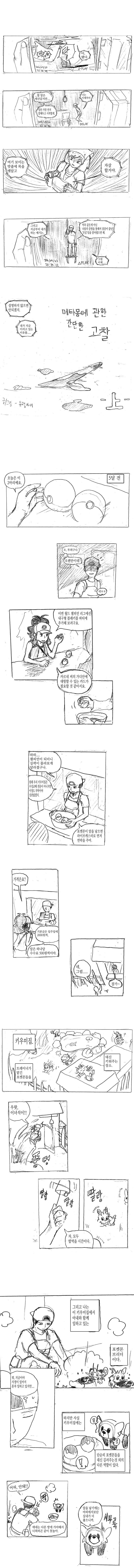 초스압) 메타몽에 관한 간단한 고찰 만화.manhwa
