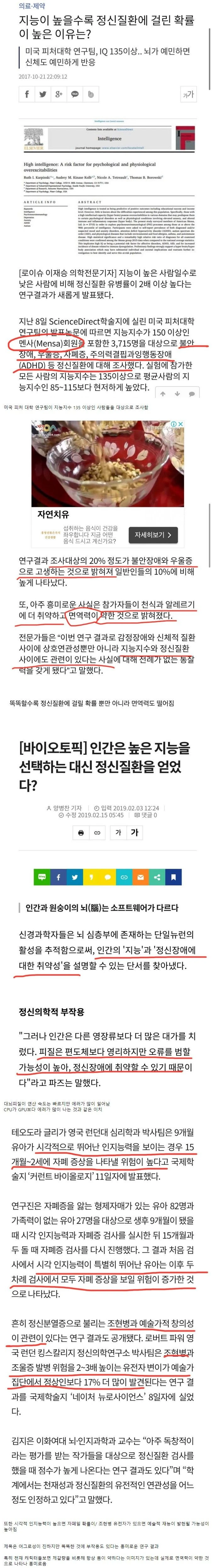 천재들 중에 정신병자가 많은 이유