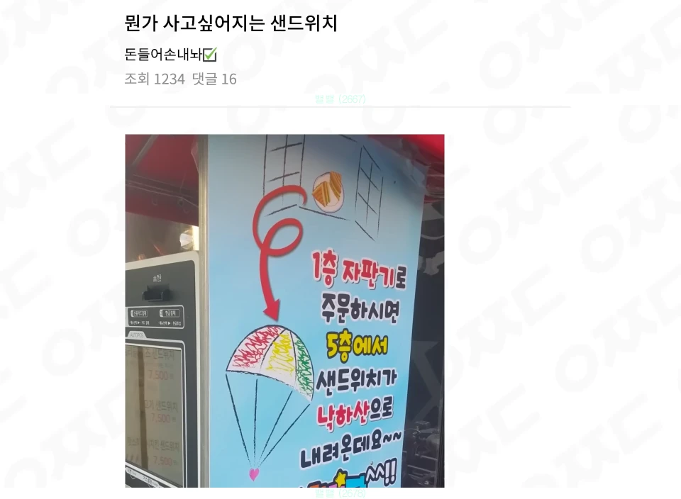 진짜 인가 싶은 샌드위치