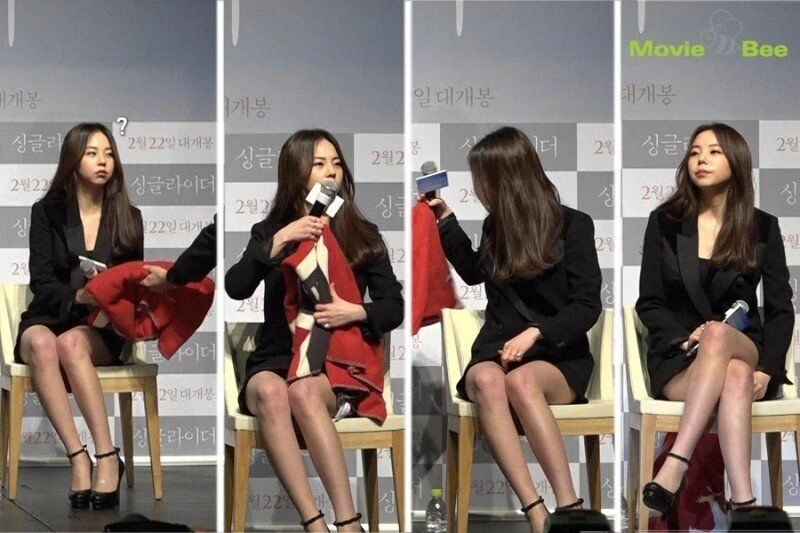 무릎 담요 거부하는 여자연예인