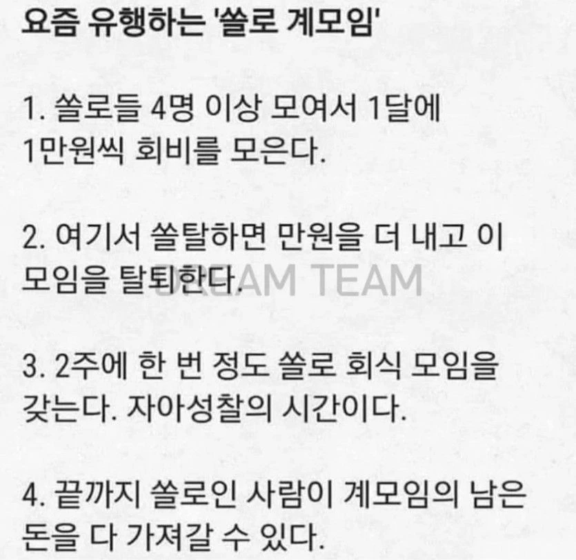 요즘 유행하는 쏠로 계모임.jpg
