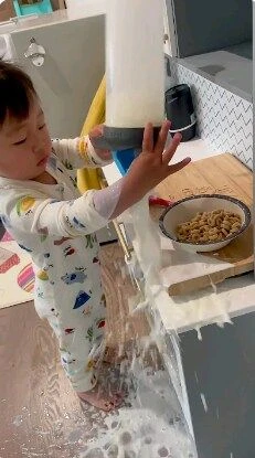아들이 처음 차려 준 아침 밥상
